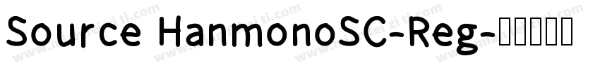 Source HanmonoSC-Reg字体转换